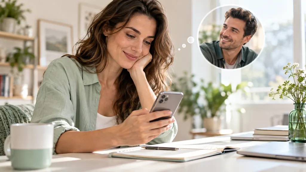 Начало переписки за светлым рабочим столом